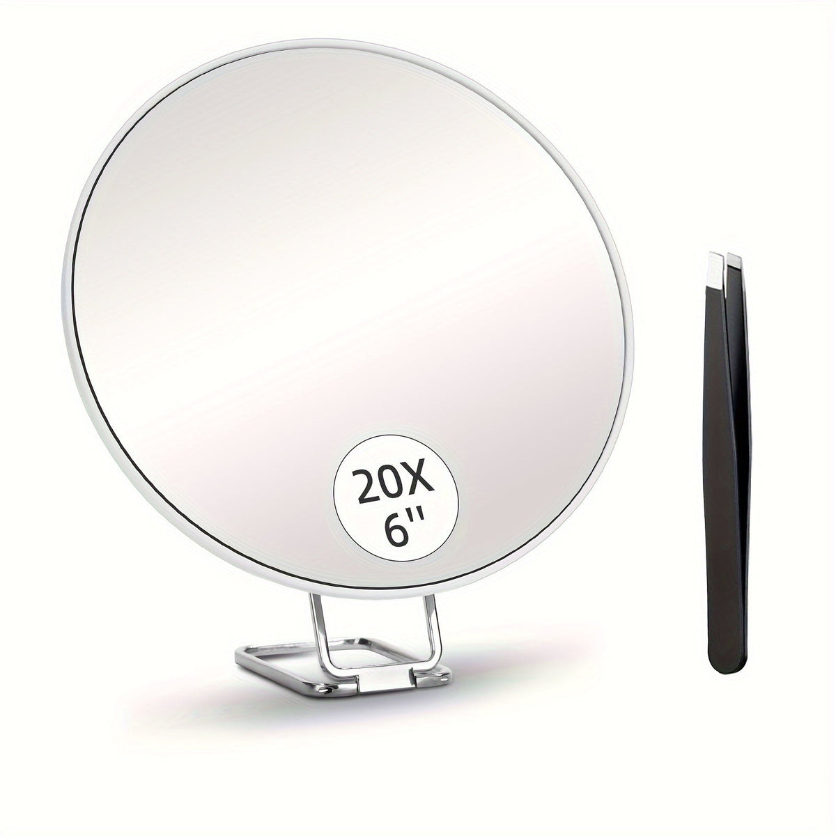 Naya Vault| Magnifying Makeup Mirror - 20X/10X Magnification, Suction Cup, Portable