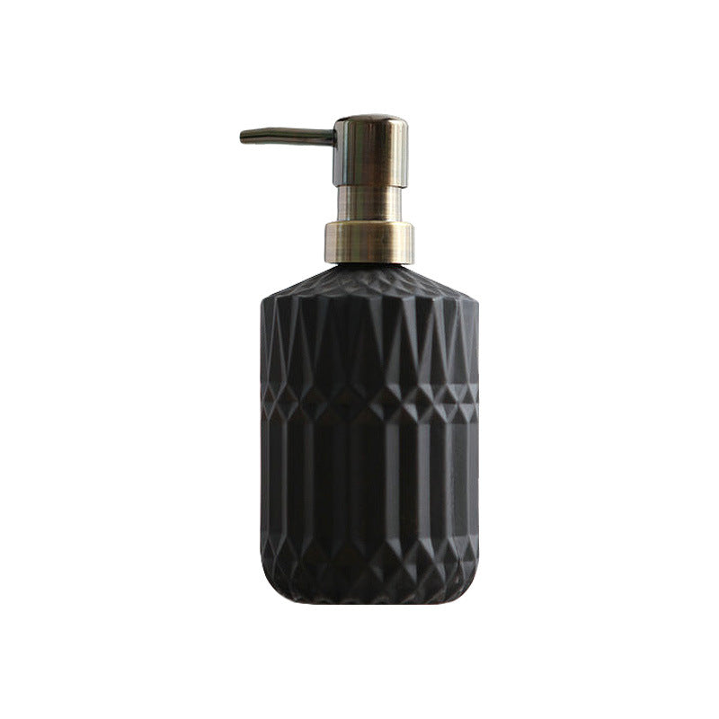 Naya Vault | Diamond Pattern Glass Soap Dispenser