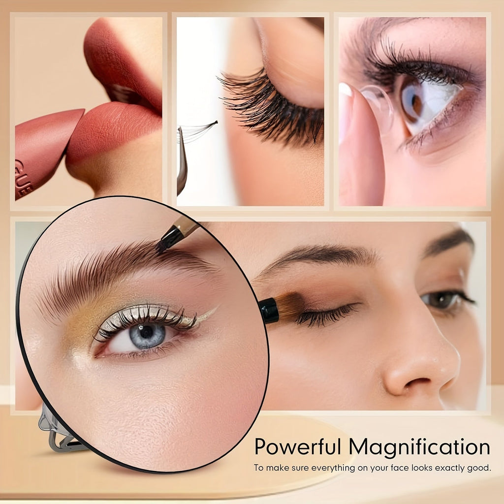Naya Vault| Magnifying Makeup Mirror - 20X/10X Magnification, Suction Cup, Portable