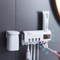 Naya Vault| Smart UV Light Sterilizer Toothbrush Holder, Wall Mounted Toothpaste Dispenser