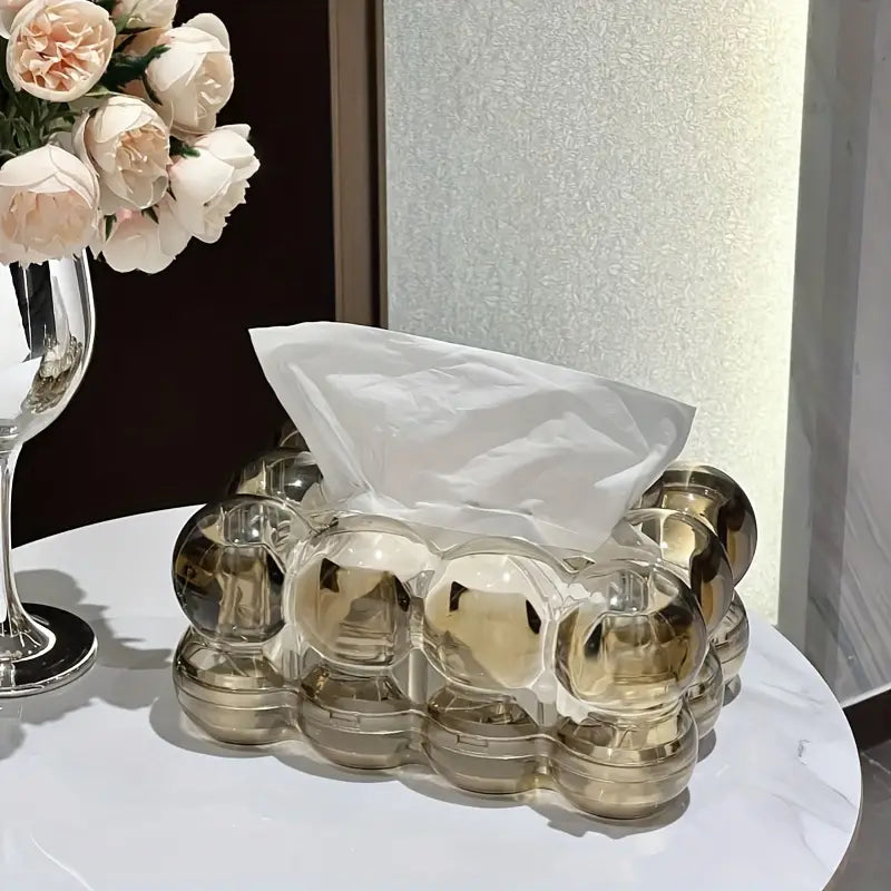 Naya Vault | LumiScape Tissue Box – Sculptural Acrylic Design for Modern Elegance