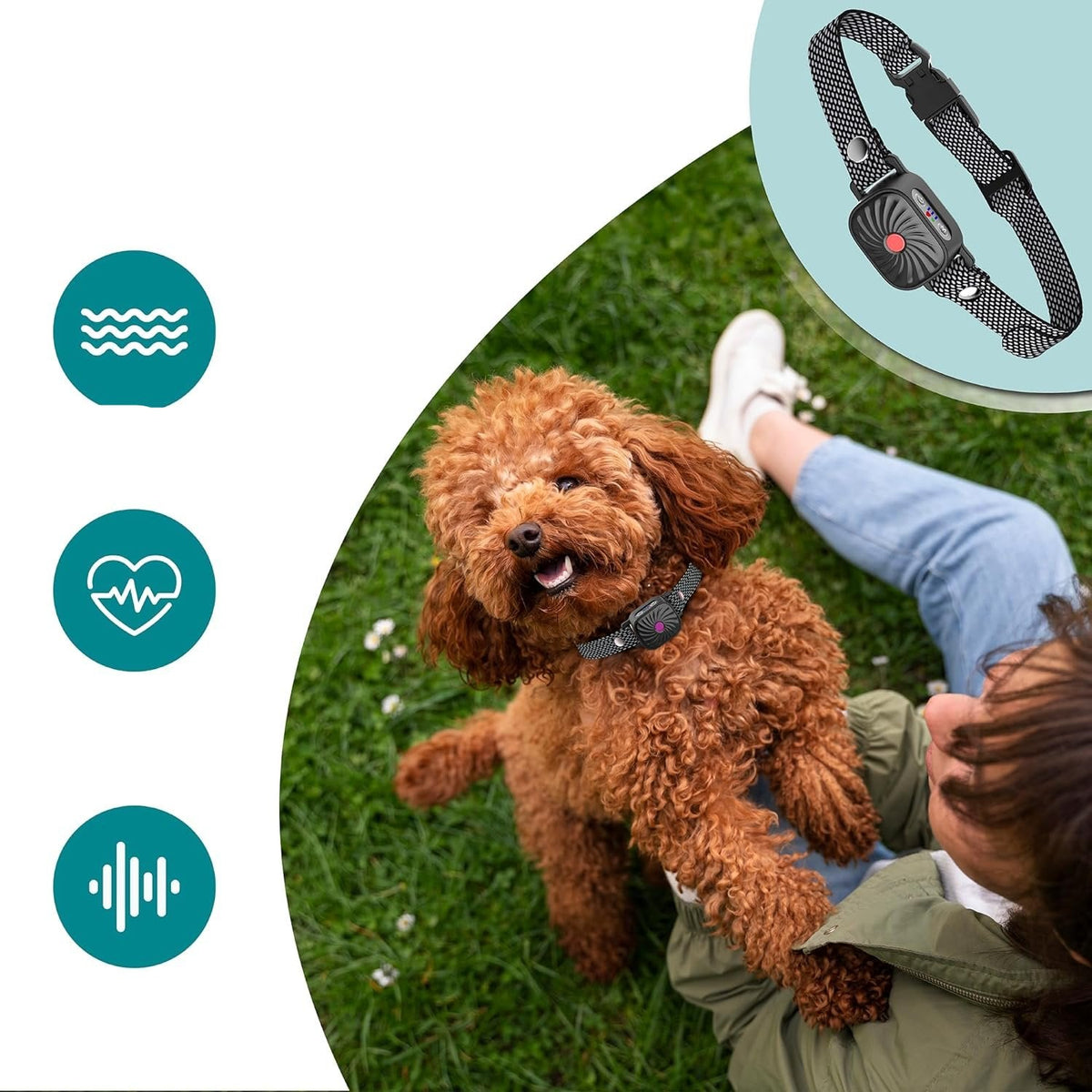 Naya Vault | Adjustable Anti Bark Collar for Dogs | Humane, Comfortable & Effective Bark Control Device for Small to Large Breeds