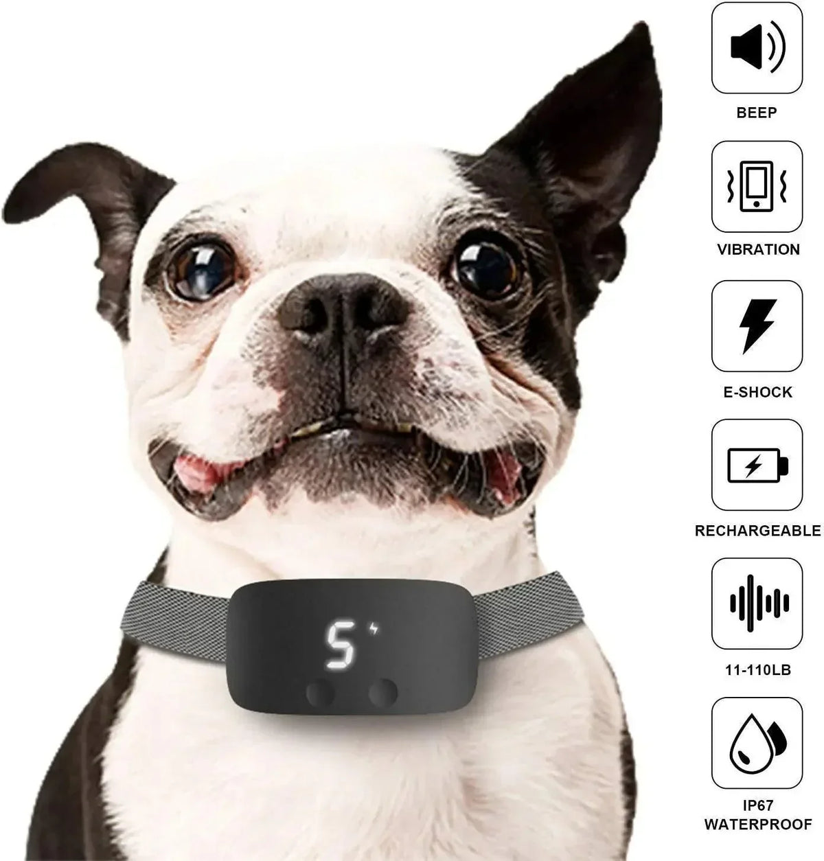 Naya Vault | Automatic No-Bark Dog Collar – Rechargeable Waterproof Anti-Barking Training Collar for All Breeds