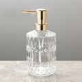 Naya Vault | Diamond Pattern Glass Soap Dispenser