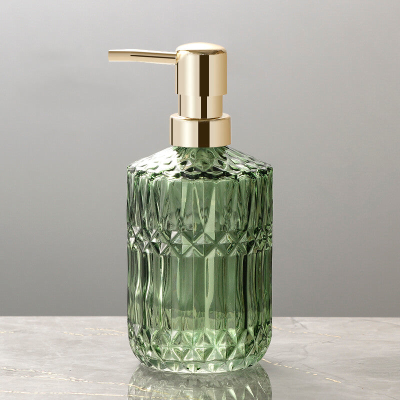 Naya Vault | Diamond Pattern Glass Soap Dispenser