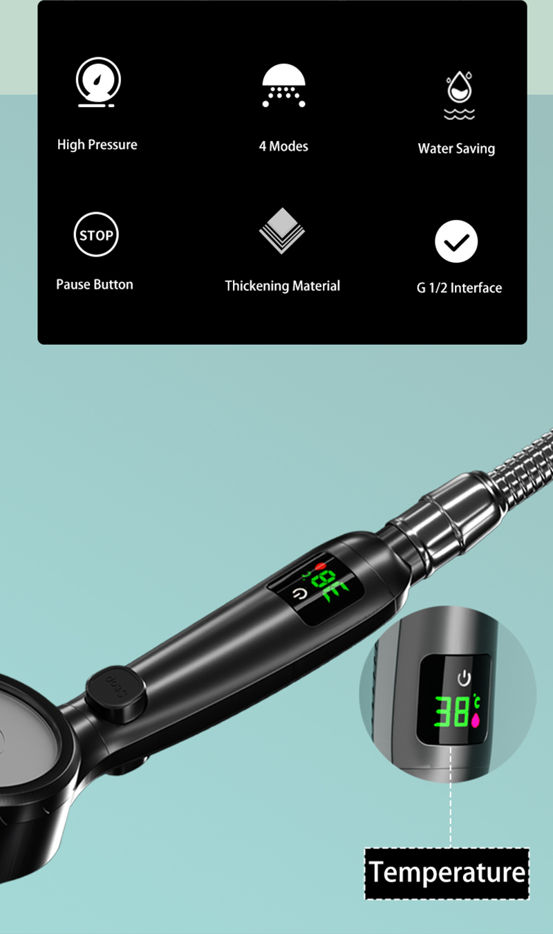 Naya Vault | Shower head with temperature display on sale