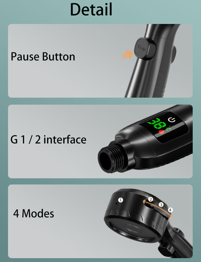 Naya Vault | Shower head with temperature display on sale