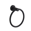 Naya Vault  | Towel ring made of 304 stainless steel in chrome, Round simple design, Black, European bathroom accessories, Rustproof
