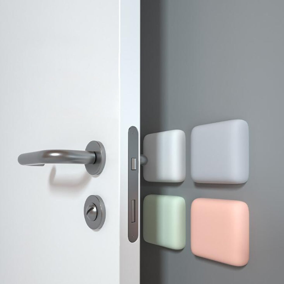 BowLift | Silicone Door Stopper Buffer with Self-Adhesive Sound-Dampening Anti-Shock Protection for DIY Wall Protection