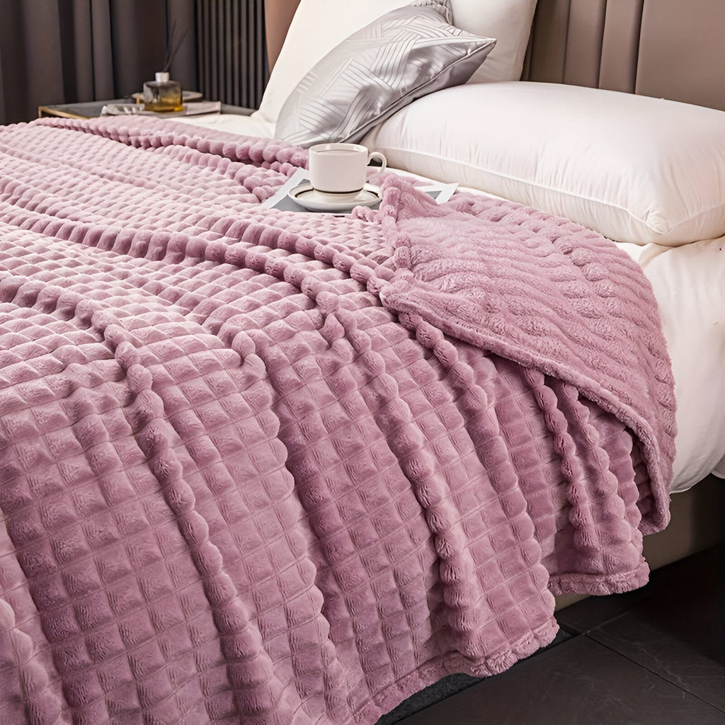BowLift | EliteWave Plaid - Ultrafluffy structured coral fleece blanket