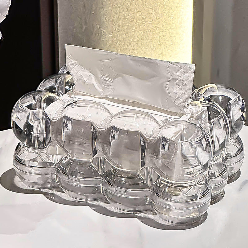 Naya Vault | LumiScape Tissue Box – Sculptural Acrylic Design for Modern Elegance