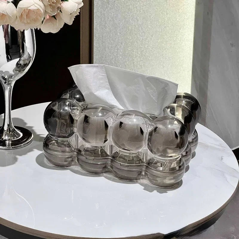 Naya Vault | LumiScape Tissue Box – Sculptural Acrylic Design for Modern Elegance