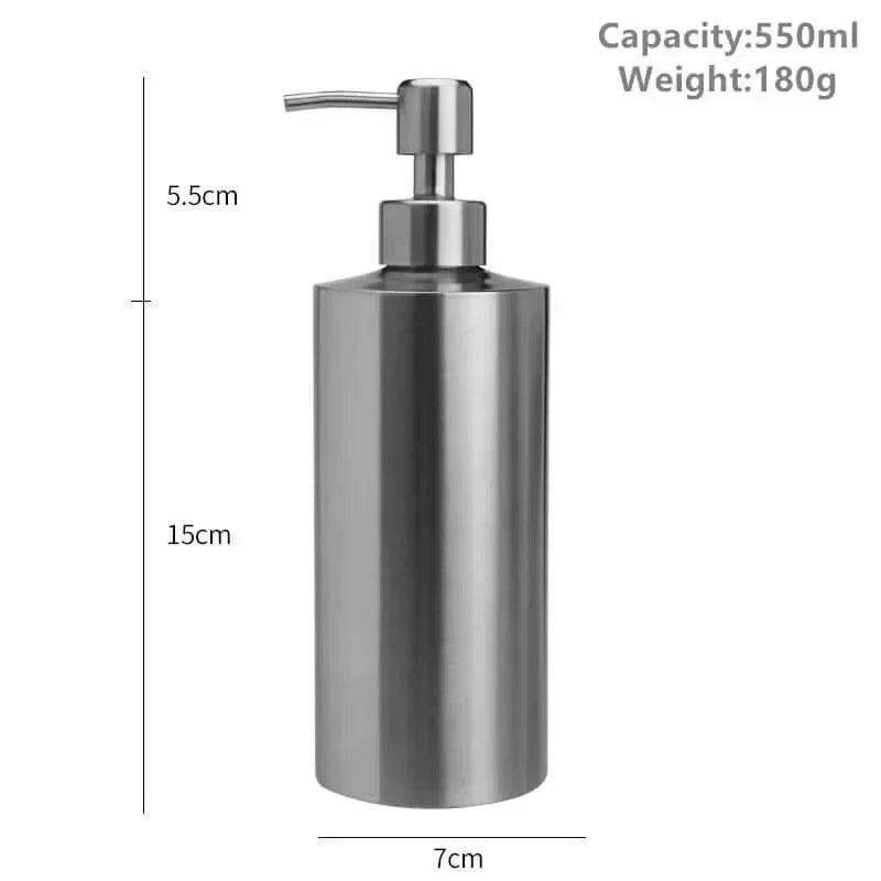 Naya Vault| Elegant Stainless Steel Hand Pump Soap Dispenser 250ml/350ml/550ml