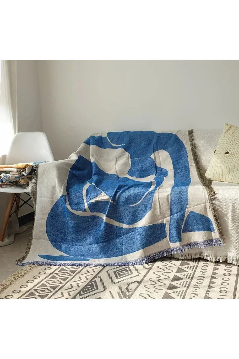 Naya Vault | Abstract Blue Muse Blanket