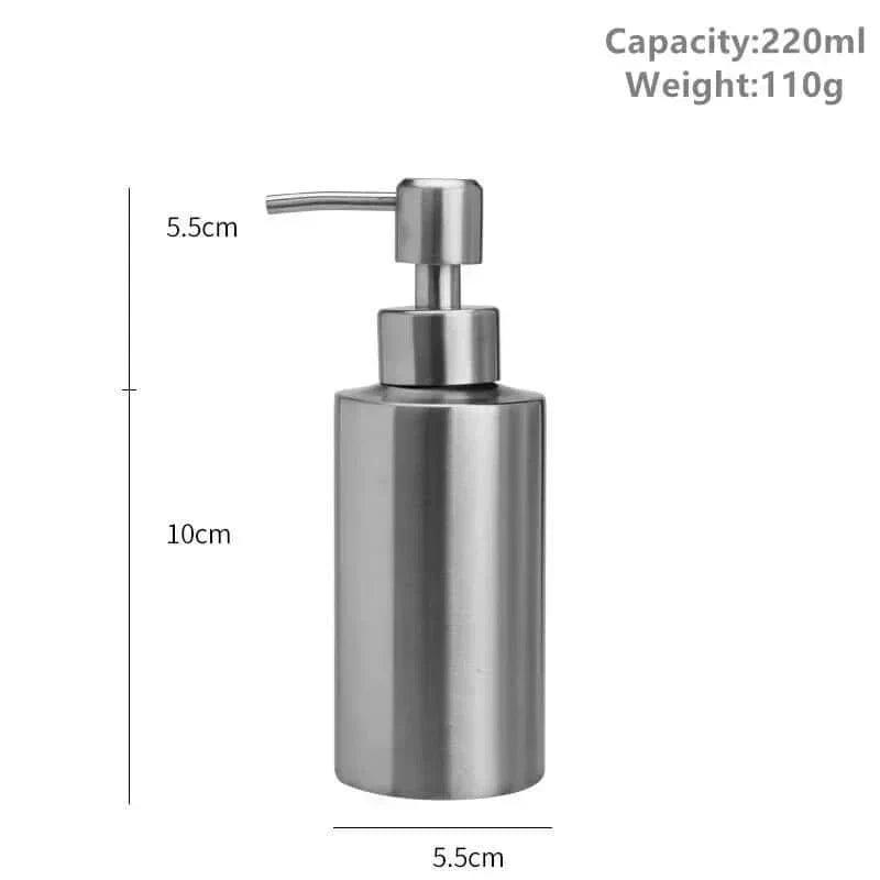 Naya Vault| Elegant Stainless Steel Hand Pump Soap Dispenser 250ml/350ml/550ml