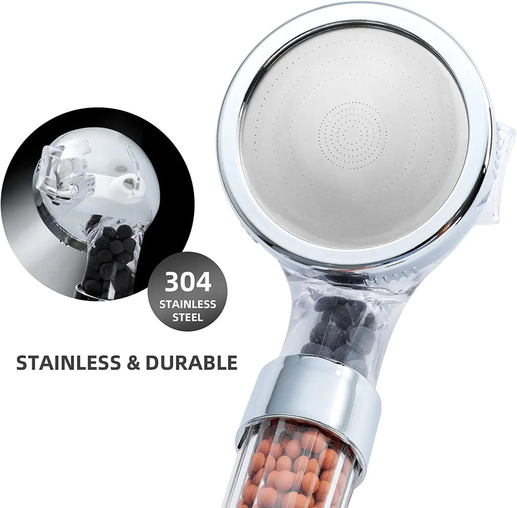 Naya Vault | High Pressure Water-Saving Shower Head with Filter - AquaGlow