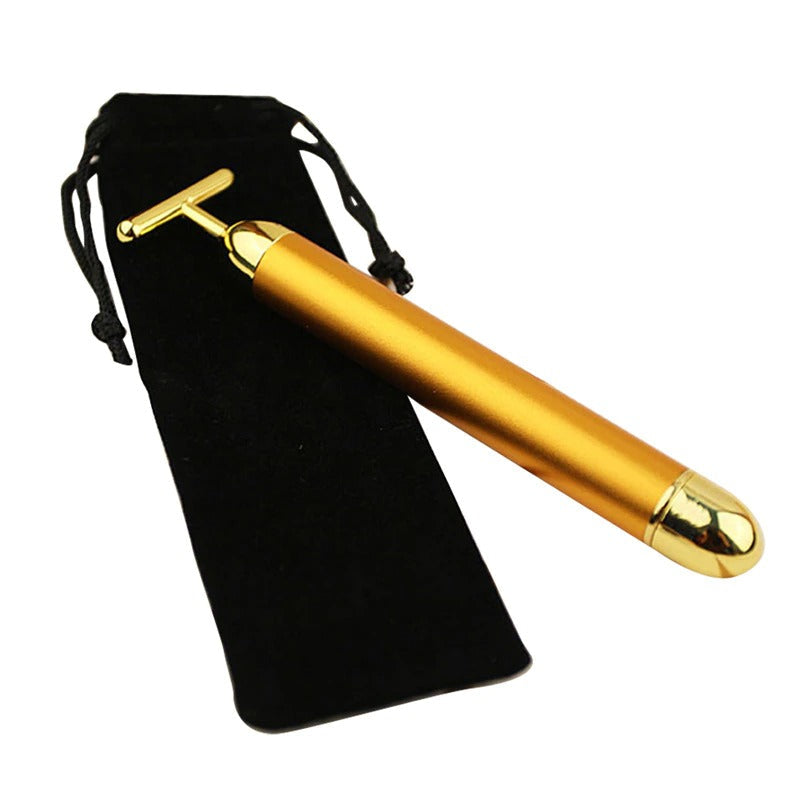Naya Vault | Energy 24K Gold T Beauty Bar Facial Roller Massager