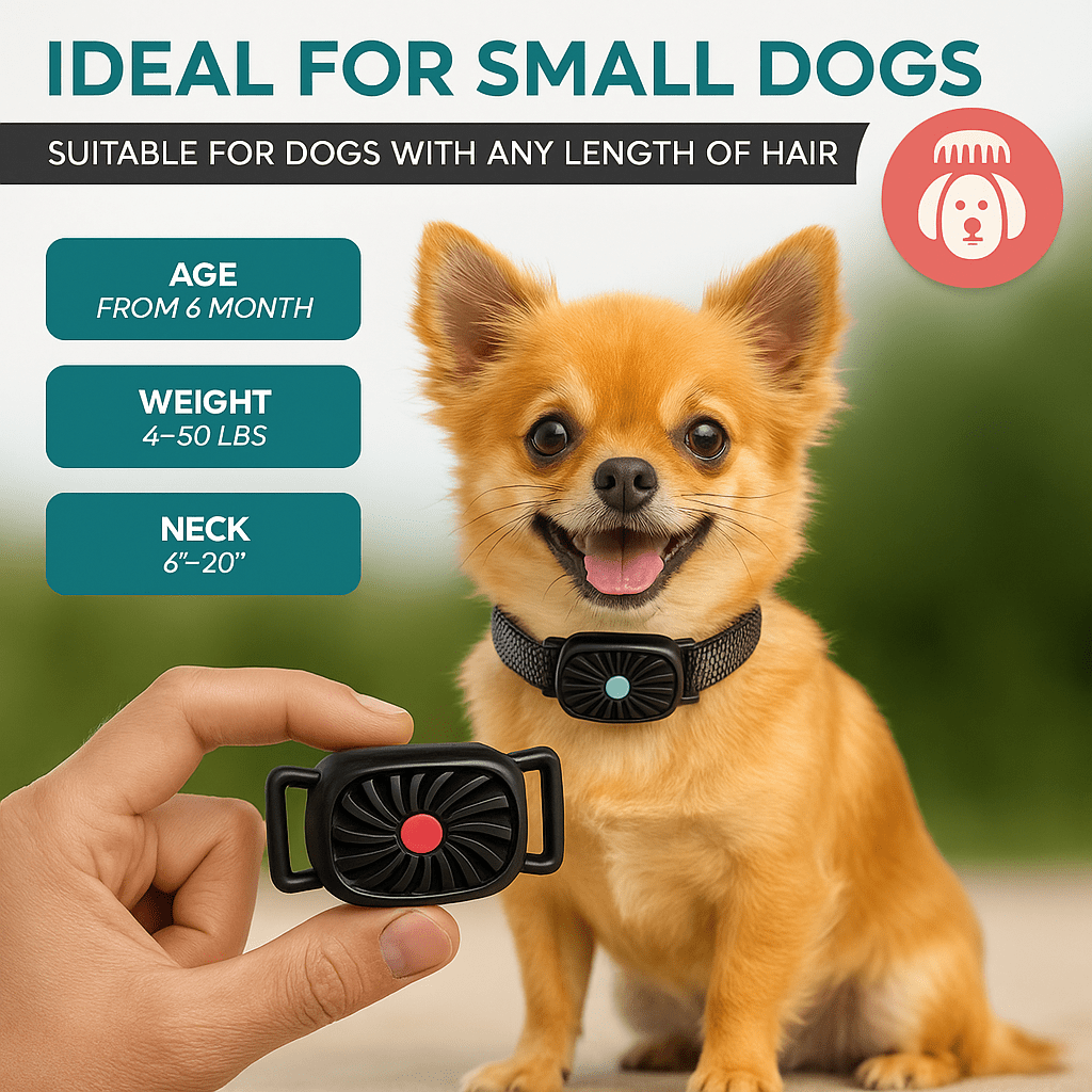 Naya Vault | BarkLess Nano – Gentle Anti-Bark Collar for Puppies & Small Dogs