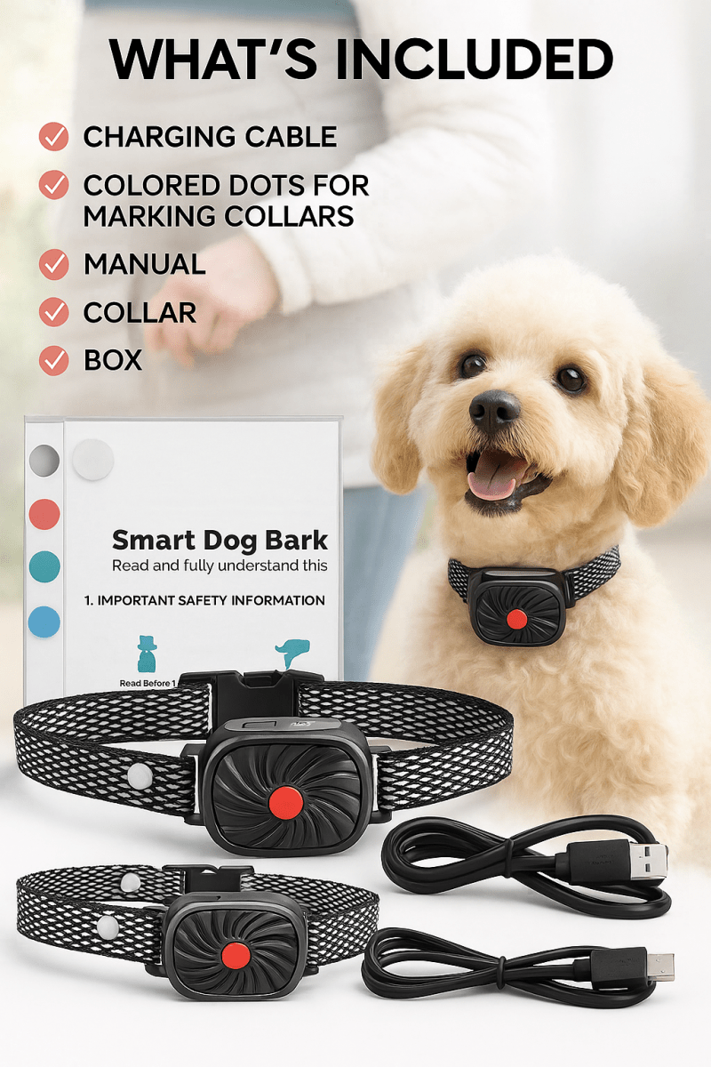 Naya Vault | BarkLess Nano – Collier anti-aboiement doux pour chiots et petits chiens