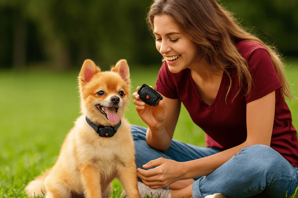 Naya Vault | BarkLess Nano – Collier anti-aboiement doux pour chiots et petits chiens