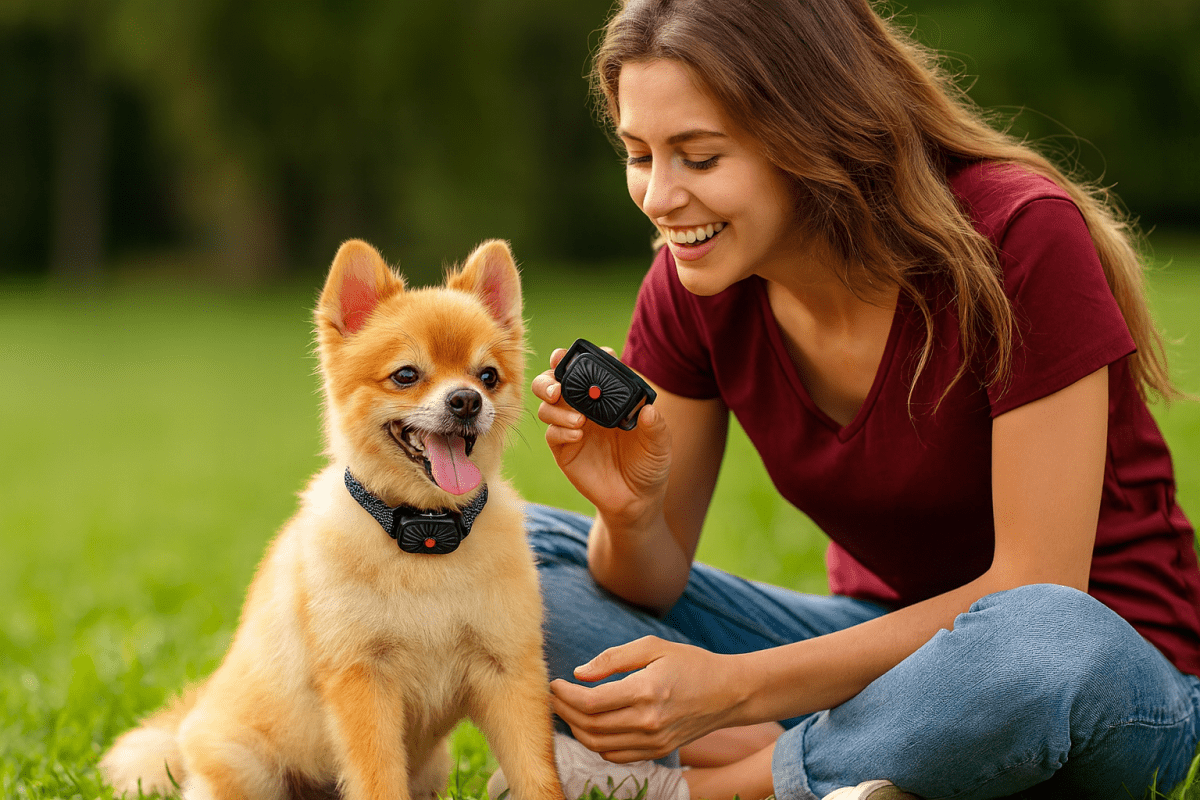 Naya Vault | BarkLess Nano – Collier anti-aboiement doux pour chiots et petits chiens