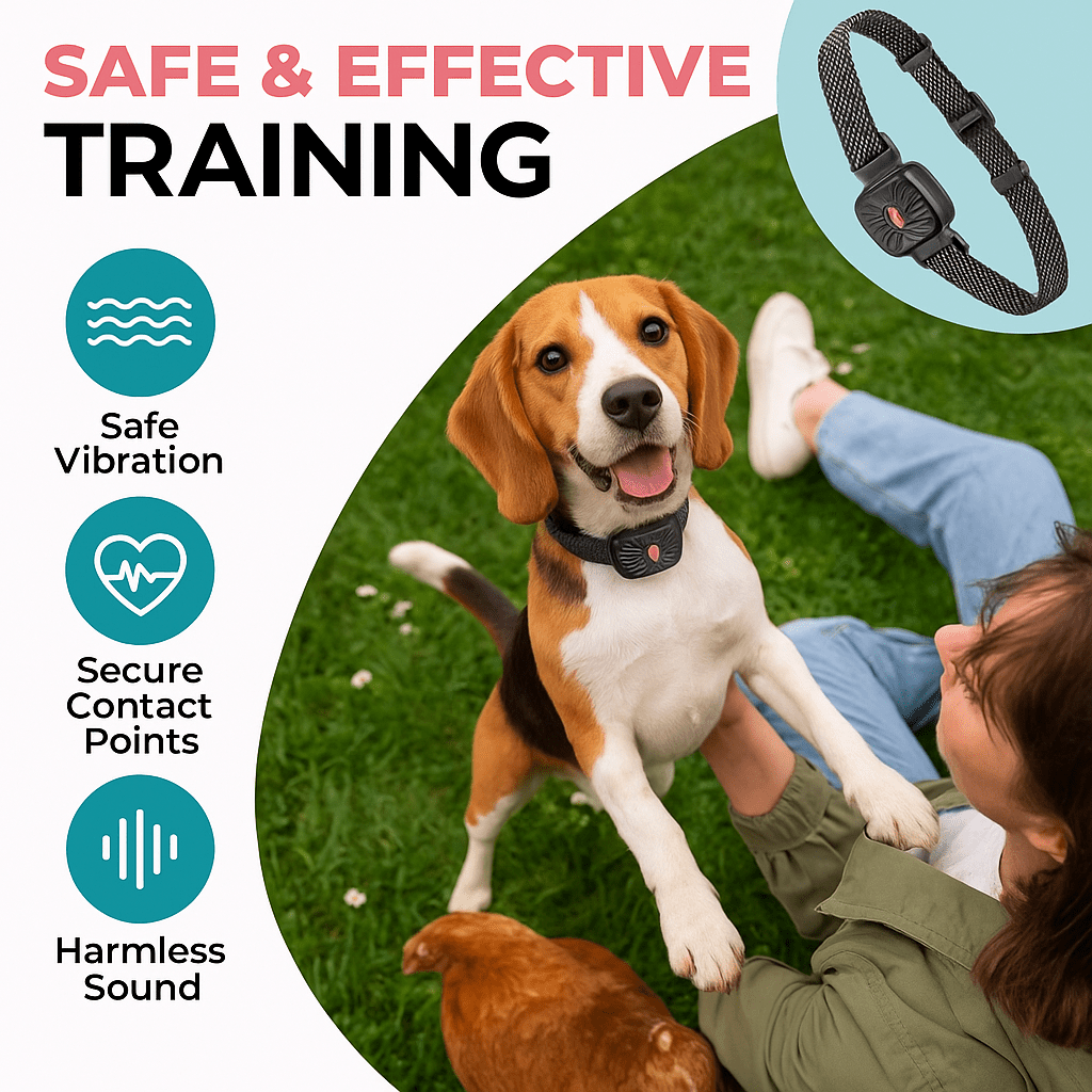 Naya Vault | BarkLess Nano – Collier anti-aboiement doux pour chiots et petits chiens