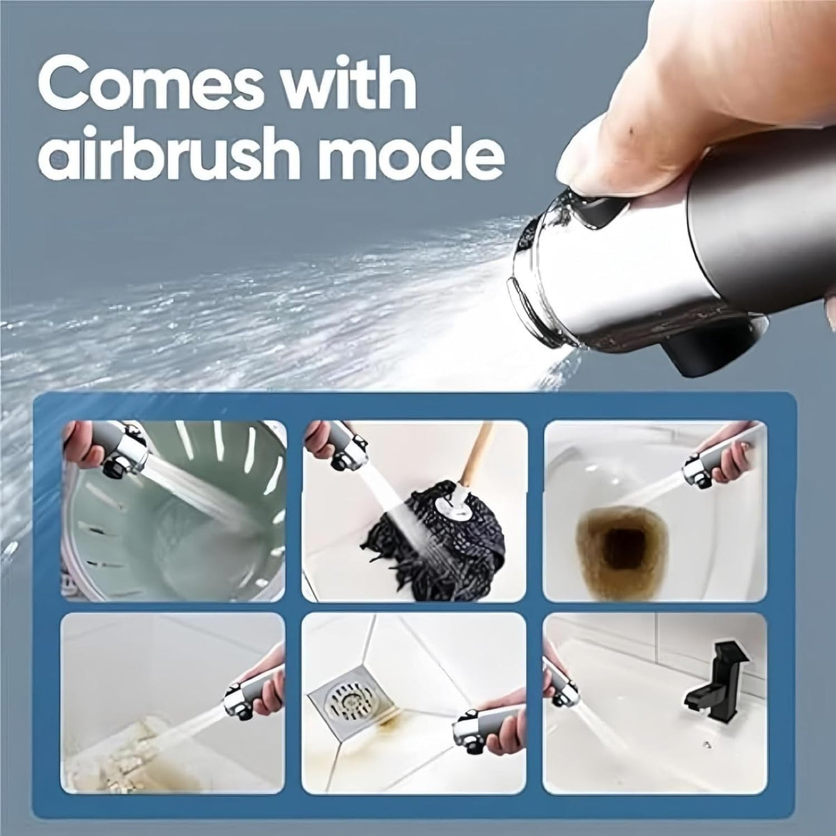 BowLift | High-pressure massage shower head - Handheld shower with 3 spray types and filters