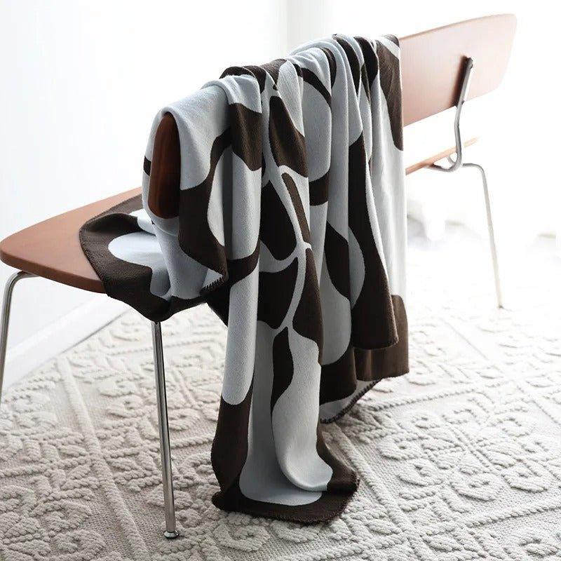 BowLift | Modern, Abstract Throw Blanket in Bohemian Style – Nordic Style Blanket, Bedspread, Coverlet