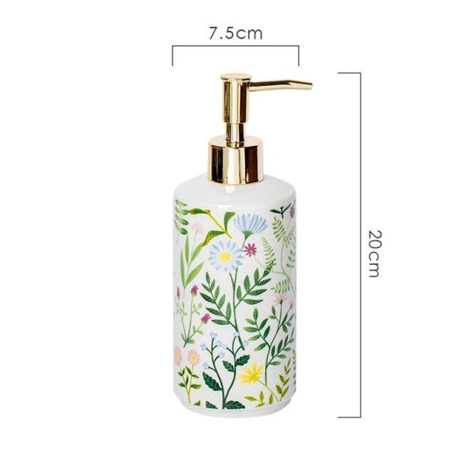 Naya Vault | Distributeur de savon en céramique à motif floral