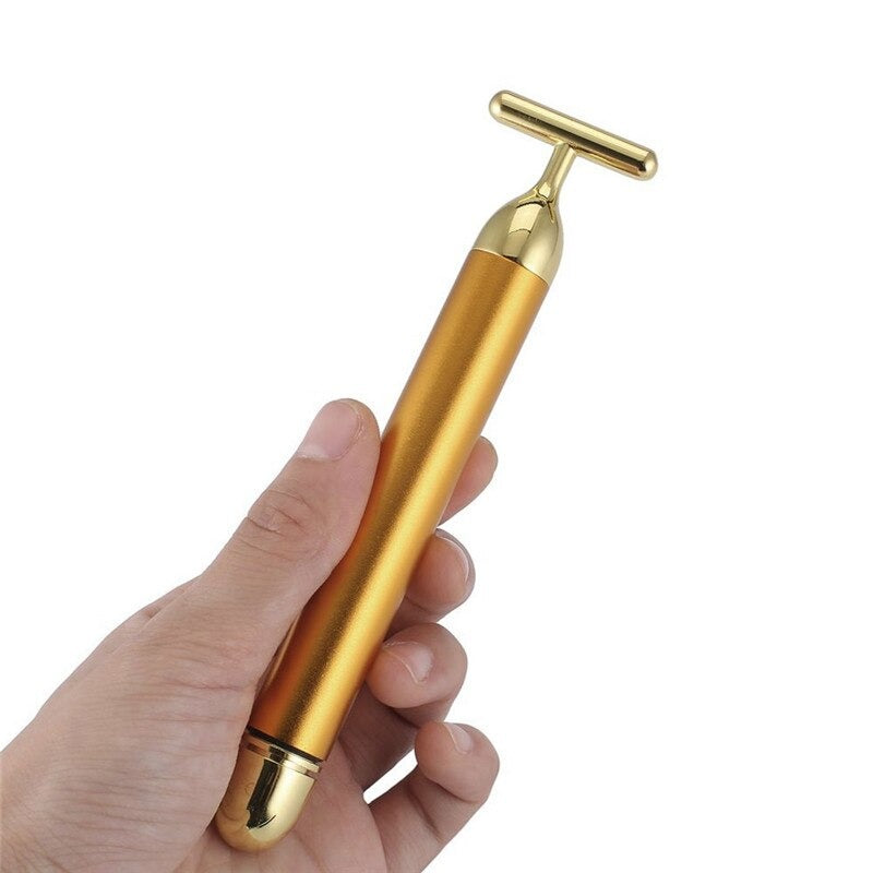 Naya Vault | Energy 24K Gold T Beauty Bar Facial Roller Massager