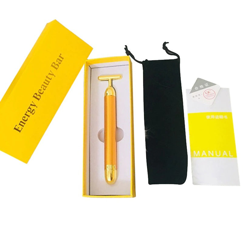 Naya Vault | Energy 24K Gold T Beauty Bar Facial Roller Massager