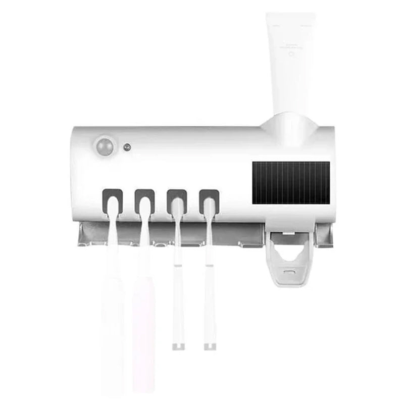 Naya Vault| Smart UV Light Sterilizer Toothbrush Holder, Wall Mounted Toothpaste Dispenser