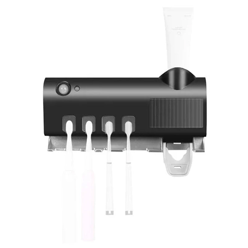 Naya Vault| Smart UV Light Sterilizer Toothbrush Holder, Wall Mounted Toothpaste Dispenser